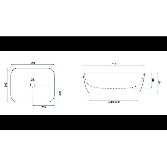 Nábytkové umývadlo Rea Freja Travertine Matt