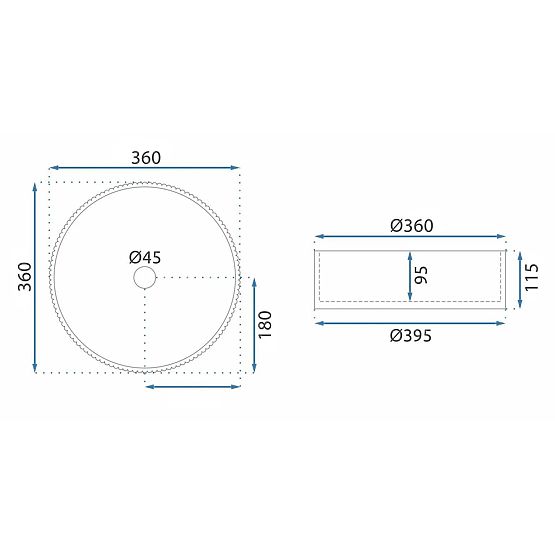 Nábytkové umývadlo Rea Ingrid 36 Grey