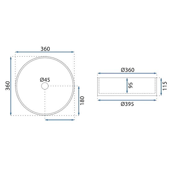Nábytkové umývadlo Rea Ingrid 36 Grey