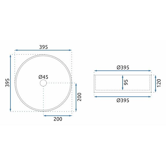 Nábytkové umývadlo Rea Ingrid Grey