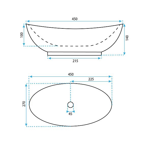 Nábytkové umývadlo Rea Kate 45