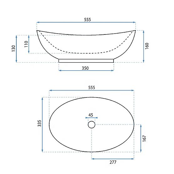 Nábytkové umývadlo Rea Kate 56