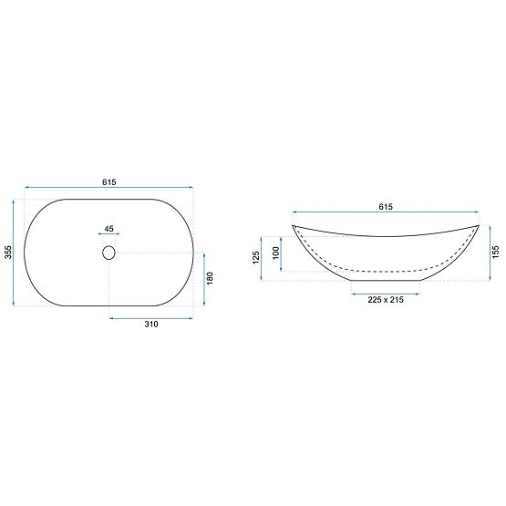 Nábytkové umývadlo Rea Royal Blueberry Matt