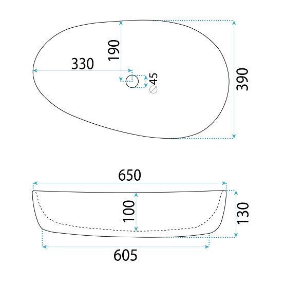 Nábytkové umývadlo Rea SANDRA