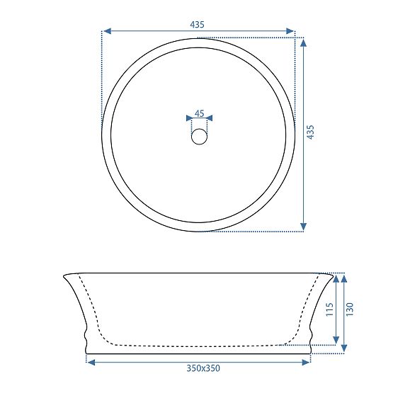 Nadčasové umývadlo REA Betty