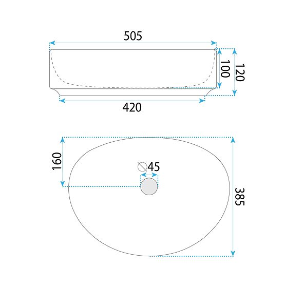 Nadčasové umývadlo Rea Joana 50