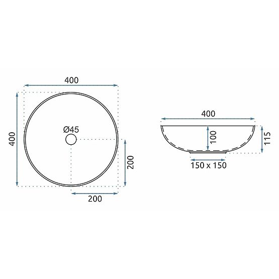 Nadčasové umývadlo Rea Juliana