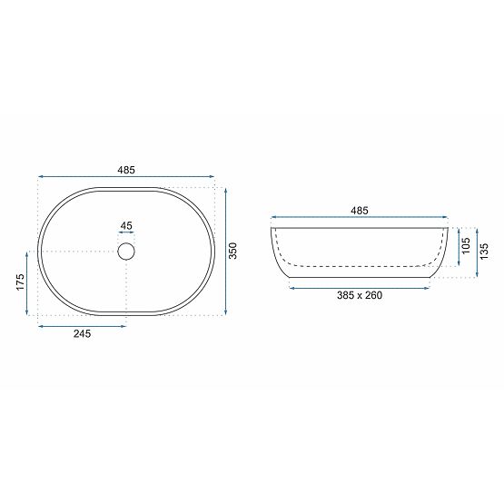Nadčasové umývadlo Rea Lara Béžová