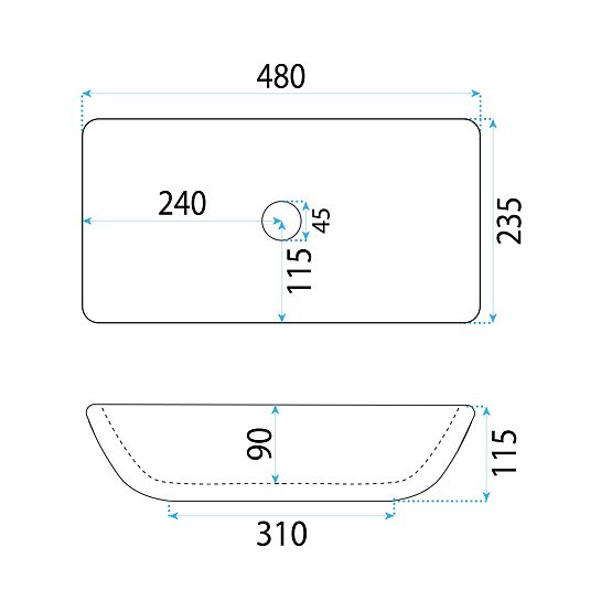 Nadčasové umývadlo Rea Maria