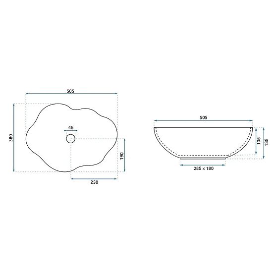 Nadčasové umývadlo Rea Pearl Akoya