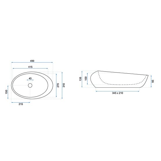 Nadčasové umývadlo Rea Roxy C Stone L.GREY