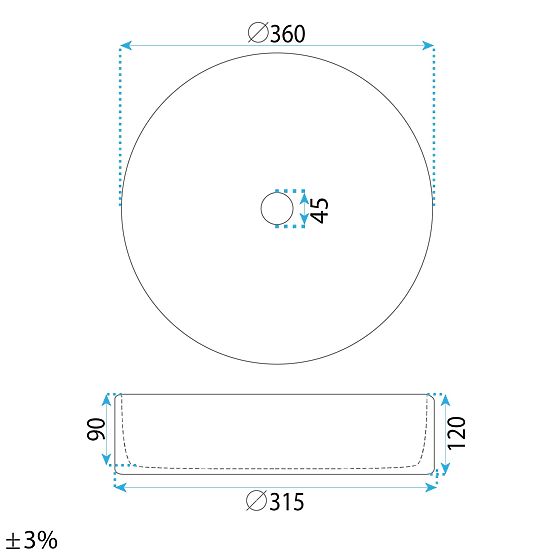 Nadčasové umývadlo Rea Stefania
