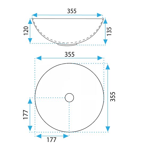 Nadčasové umývadlo REA STELLA WHITE GOLD BRUSH