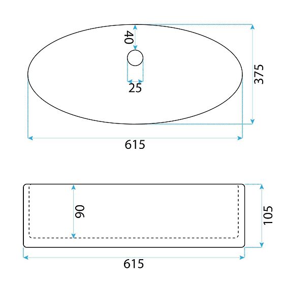 Nadstavné umývadlo Rea ADRIANA