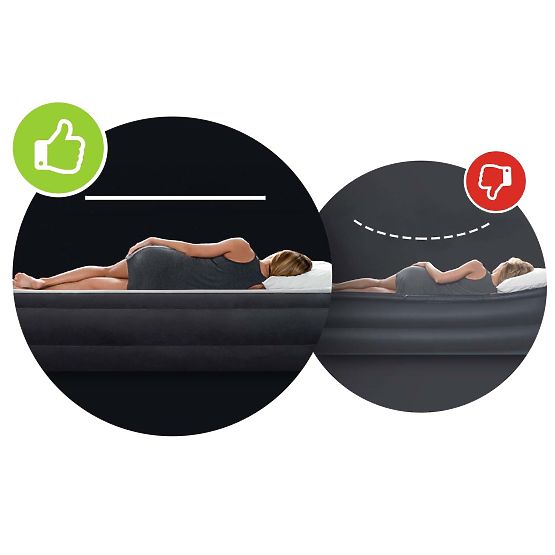 Nafukovací matrac s pumpou posteľ velúr Intex 64148ND