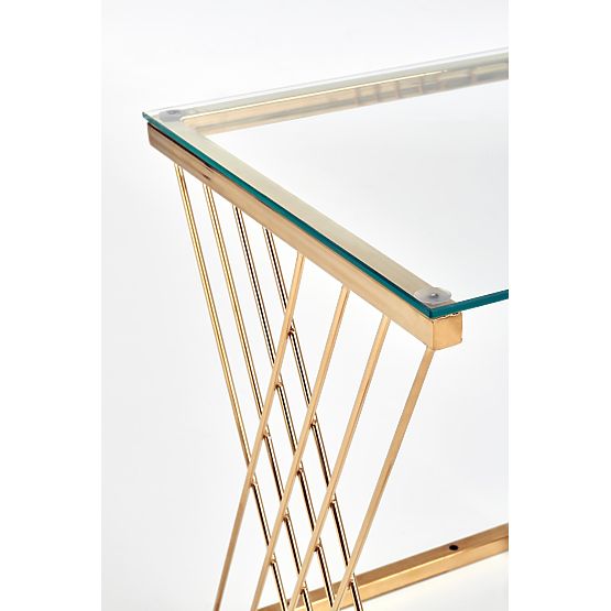 NANCY stolík zlatý / priehľadný (2p=1ks)