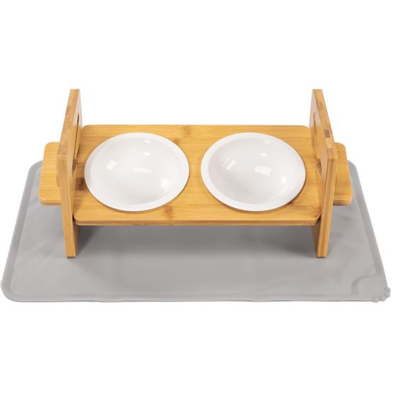 Nastaviteľné Keramické Misky pre Psa alebo Mačku so Silikónovou Podložkou Sada PJ-082