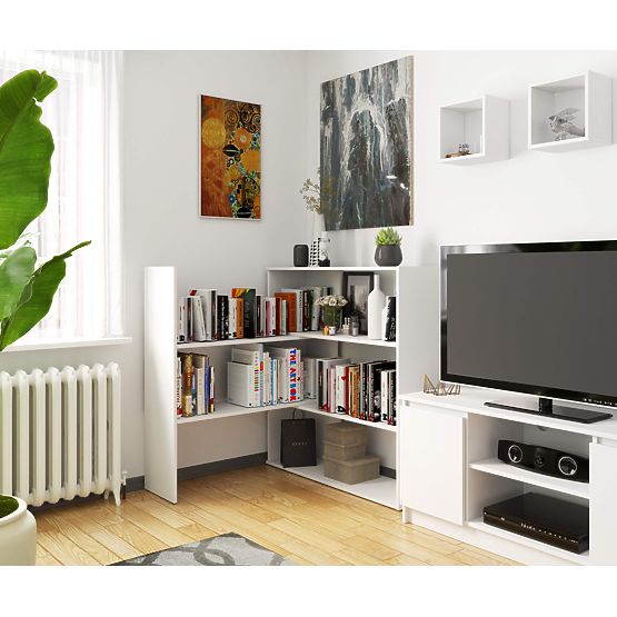 Nastaviteľný regál mini TWIST - biely