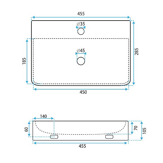 Nástenná umývadlová misa Rea Naomi