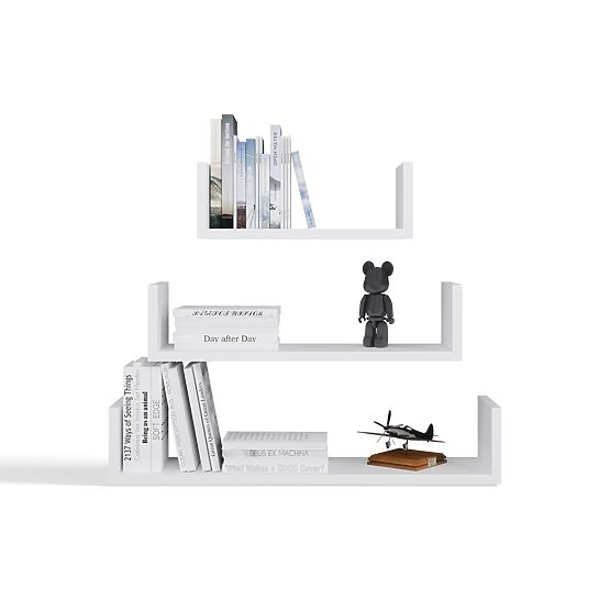 Nástenná Závesná Polica MOBI 3P BIELA