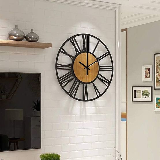 Nástenné hodiny LOFT ROUND - 35 cm