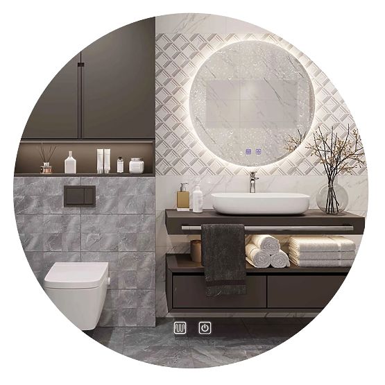 NÁSTENNÉ LED ZRKADLO 50cm HZJ050