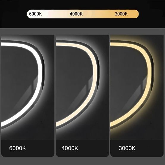 NÁSTENNÉ LED ZRKADLO S BLUETOOTH FUNKCIOU 70x100cm FOG