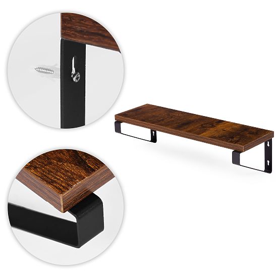 Nástenný kvetinový stojan 3 závesné police na kvety dekorácia loft ModernHome