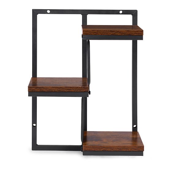 Nástenný kvetinový stojan závesná polica na kvety dekorácia 3 úrovne loft ModernHome