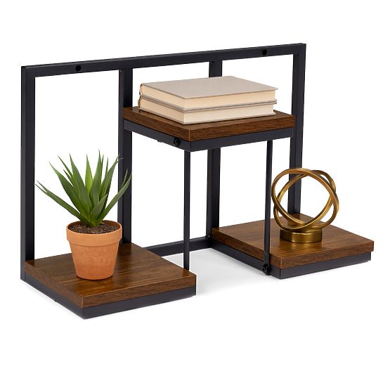 Nástenný kvetinový stojan závesná polica na kvety dekorácia 3 úrovne loft ModernHome