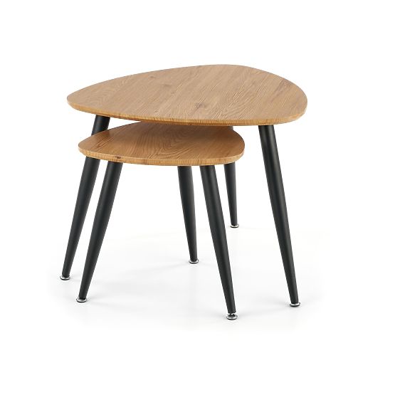 NICEA 2, sada 2 lavíc dub zlatý/čierny