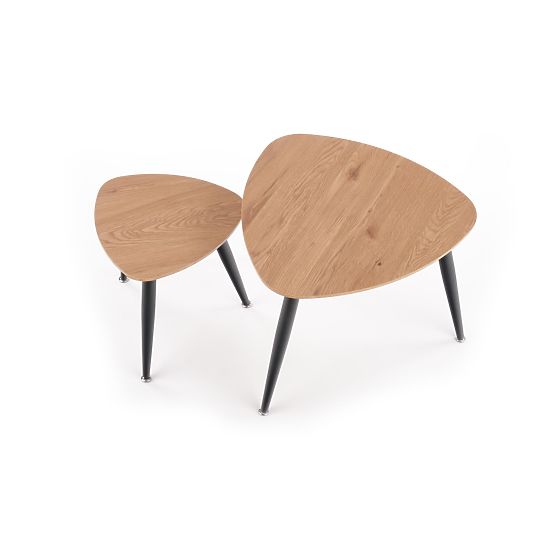 NICEA 2, sada 2 lavíc dub zlatý/čierny