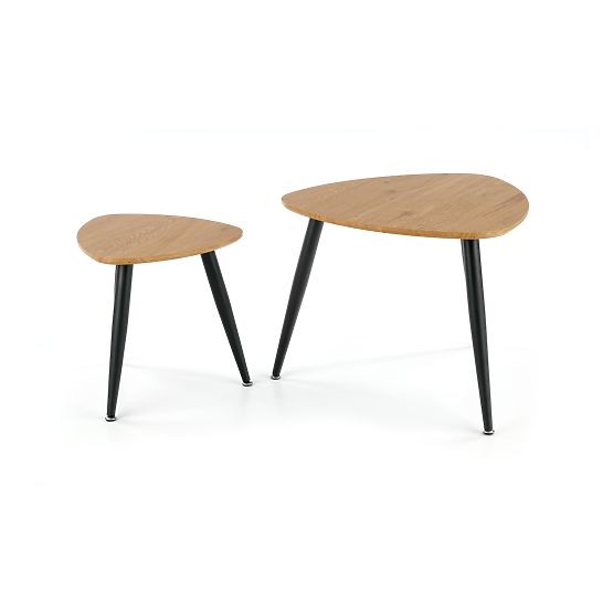 NICEA 2, sada 2 lavíc dub zlatý/čierny