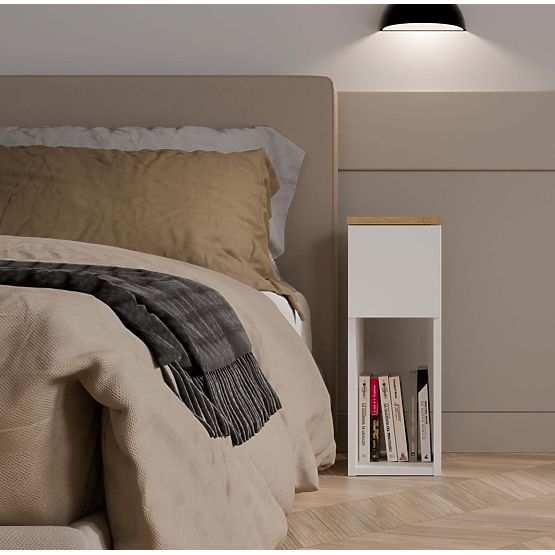 Nočný stolík GALAX 20/1S BIELA-ARTISAN