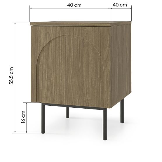 Nočný stolík Helene, Orech Villa