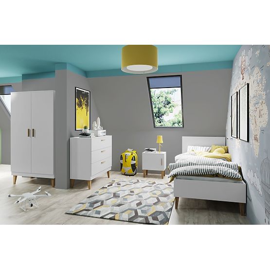 Nočný stolík KUBI - biely