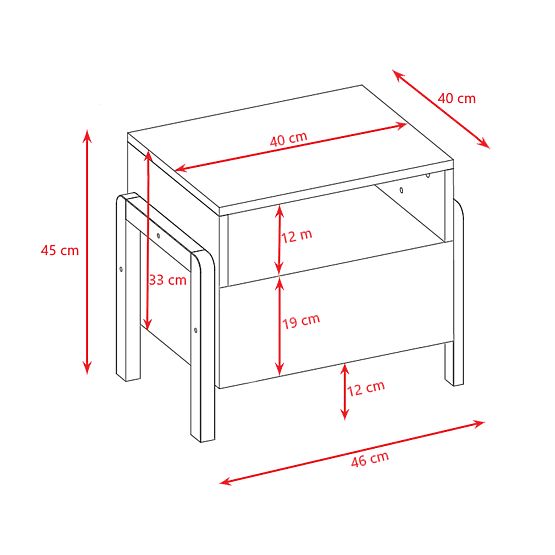 Nočný stolík Viktor - biely