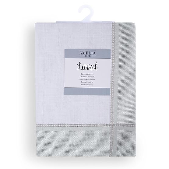 Obrus LAVAL farba biela hladký motív klasický 30x160 ameliahome