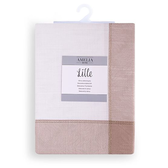 Obrus LILLE farba ružová hladký klasický motív 130x160 ameliahome