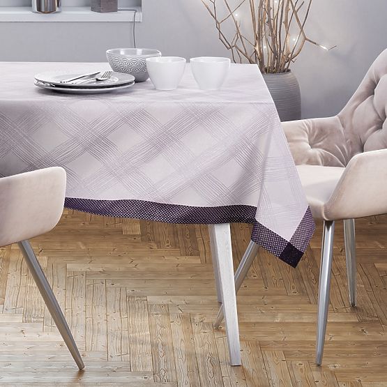 Obrus MILLUZA farba krémová metalizovaný klasický motív 30x120 ameliahome