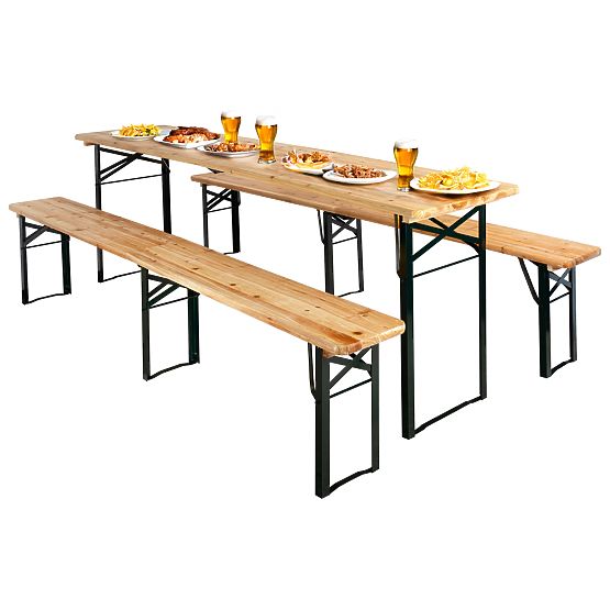 Oceľovo-drevená sada LAGER: stôl + 2 lavice 220 cm