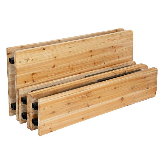 Oceľovo-drevená sada LAGER: stôl + 2 lavice 220 cm