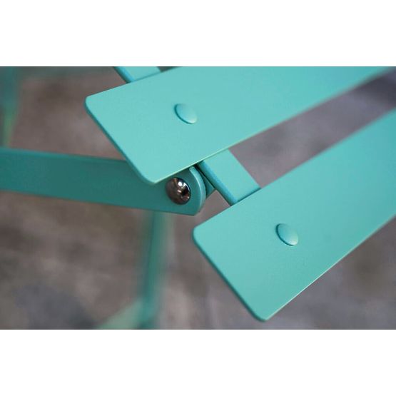 Oceľový Balkónový Nábytok (2 x skladacie stoličky + stôl) SEMPLICI Mätový