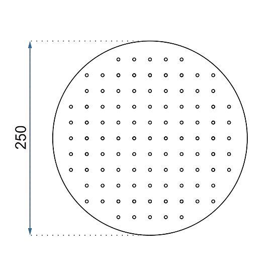 Okrúhla sprchová hlavica Rea 25cm Zlatá