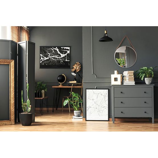 OKRÚHLE STRIEBORNÉ ZRKADLO NA LANE 40CM KLMH-0410S-1