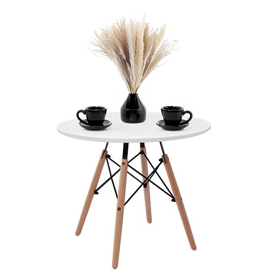 Okrúhly stôl PARIS DTW 60 cm biely