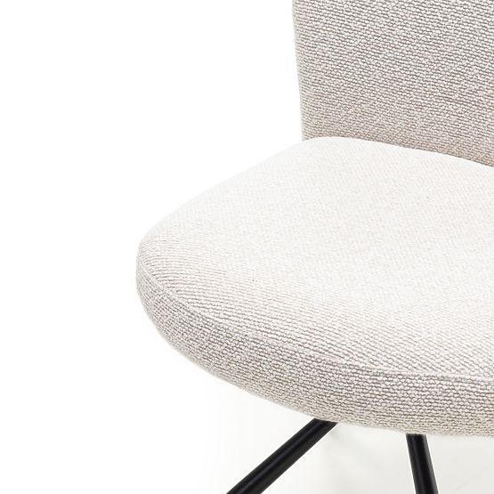 Otočná stolička Belize svetlo béžová, oblé tvary