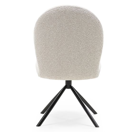 Otočná stolička Belize svetlo béžová, oblé tvary