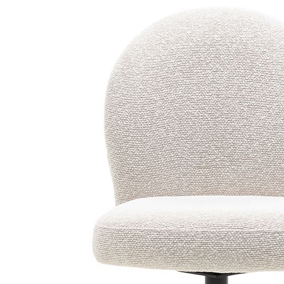 Otočná stolička Belize svetlo béžová, oblé tvary