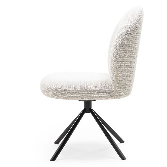 Otočná stolička Belize svetlo béžová, oblé tvary